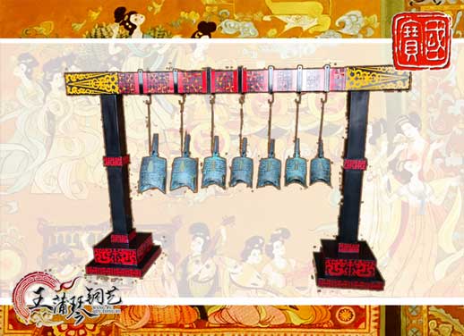 7件編鐘，觀賞裝飾編鐘，可發(fā)音編鐘