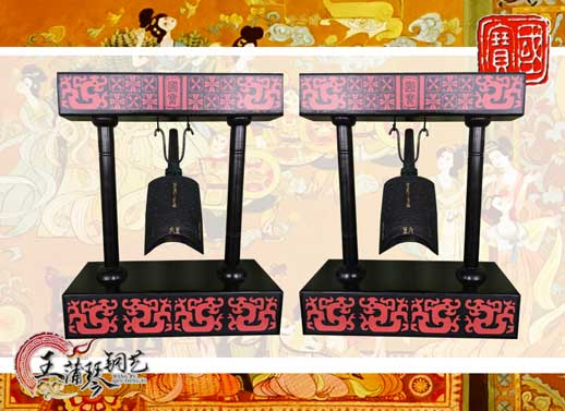 單件編鐘工藝品、外賓禮品、中國(guó)青銅編鐘